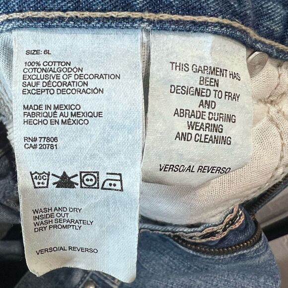 Tommy Hilfiger Classic boot cut jeans frayed vintage Y2K size 6 long - Picture 11 of 14